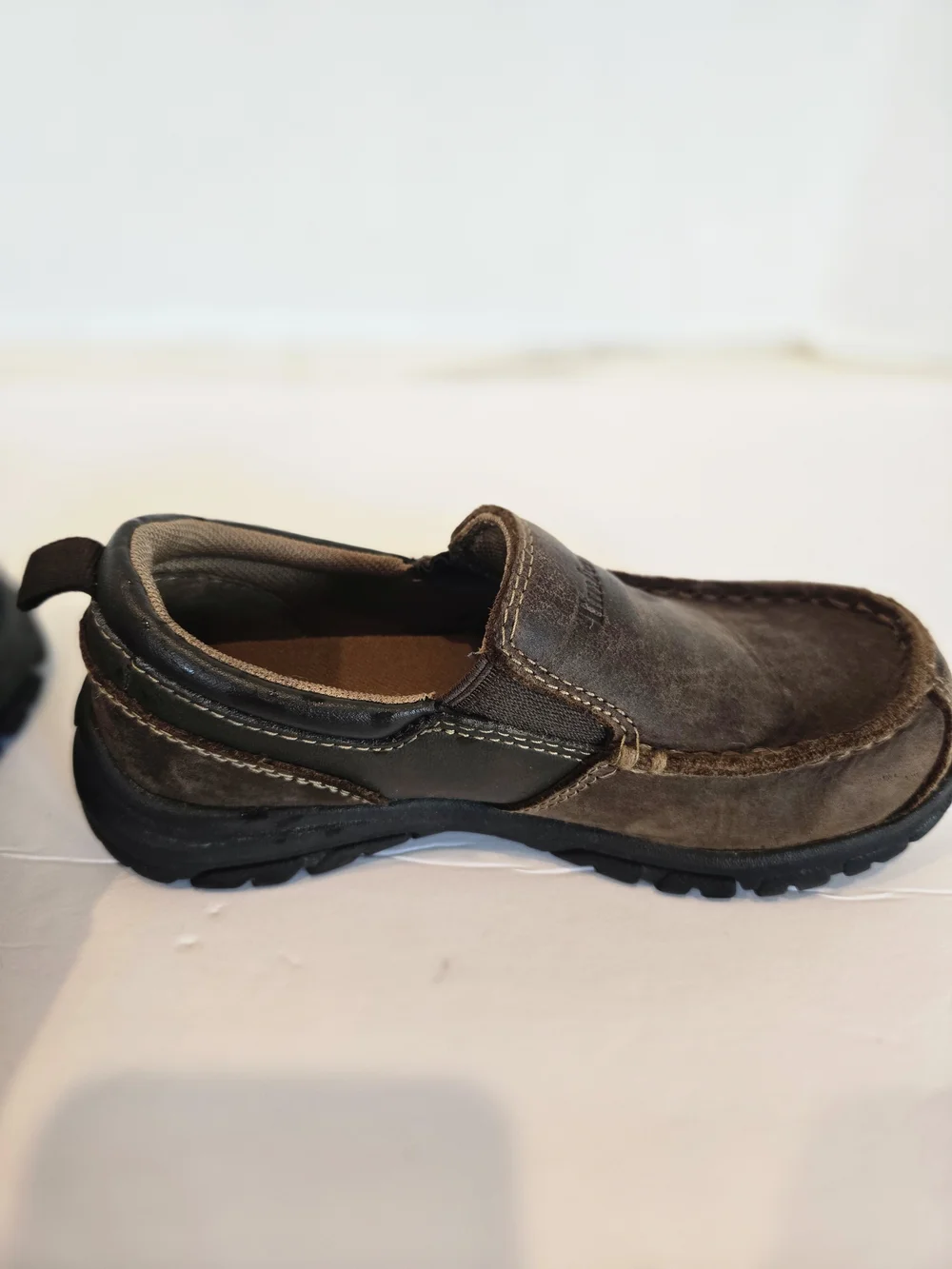 Timberland kid’s Brown Slip-On Leather Casual Shoes